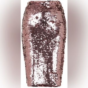 Topshop Pink Sequin Pencil Skirt- Sz 8